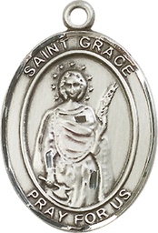 [7255SS] Sterling Silver Saint Grace Medal