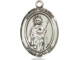 [7255SS] Sterling Silver Saint Grace Medal