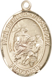 [7264GF] 14kt Gold Filled Saint Bernard of Montjoux Medal