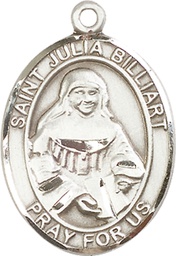 [7267SS] Sterling Silver Saint Julia Billiart Medal