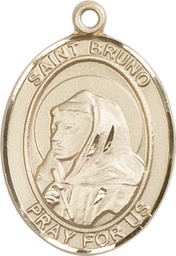 [7270GF] 14kt Gold Filled Saint Bruno Medal