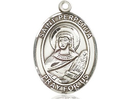 [7272SS] Sterling Silver Saint Perpetua Medal