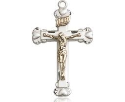 [2620GF/SS] Two-Tone GF/SS Crucifix Medal