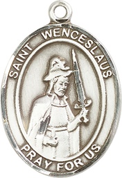[7273SS] Sterling Silver Saint Wenceslaus Medal