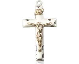 [2624GF/SS] Two-Tone GF/SS Crucifix Medal