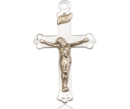 [2651GF/SS] Two-Tone GF/SS Crucifix Medal