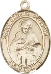 [7279GF] 14kt Gold Filled Saint Gabriel Possenti Medal