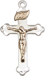 [2669GF/SS] Two-Tone GF/SS Crucifix Medal