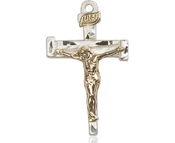 [2673GF/SS] Two-Tone GF/SS Nail Crucifix Medal
