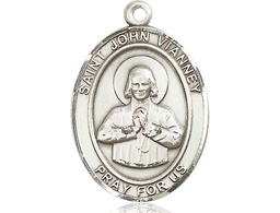 [7282SS] Sterling Silver Saint John Vianney Medal