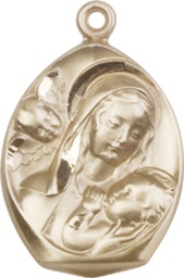 [3001GF] 14kt Gold Filled Madonna &amp; Child Medal