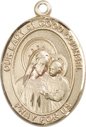 [7287GF] 14kt Gold Filled Our Lady of Good Counsel Medal