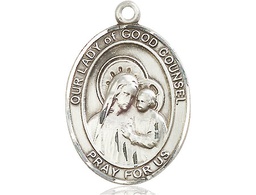 [7287SS] Sterling Silver Our Lady of Good Counsel Medal