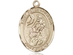 [7291GF] 14kt Gold Filled Saint Peter Nolasco Medal