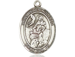 [7291SS] Sterling Silver Saint Peter Nolasco Medal