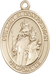 [7292GF] 14kt Gold Filled Our Lady of Consolation Medal
