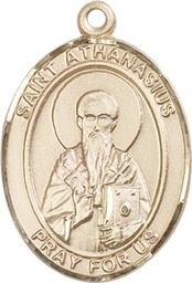 [7296GF] 14kt Gold Filled Saint Athanasius Medal
