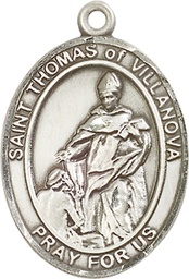 [7304SS] Sterling Silver Saint Thomas of Villanova Medal