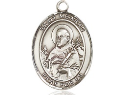 [7307SS] Sterling Silver Saint Meinrad of Einsideln Medal
