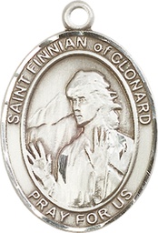[7308SS] Sterling Silver Saint Finnian of Clonard Medal