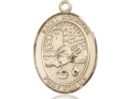 [7309GF] 14kt Gold Filled Saint Rosalia Medal