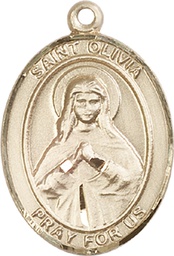 [7312GF] 14kt Gold Filled Saint Olivia Medal