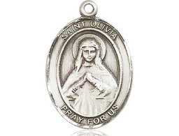 [7312SS] Sterling Silver Saint Olivia Medal