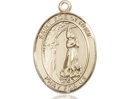 [7314GF] 14kt Gold Filled Saint Zoe of Rome Medal