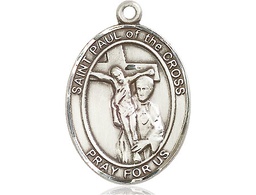 [7318SS] Sterling Silver Saint Paul of the Cross Medal