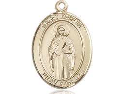 [7319GF] 14kt Gold Filled Saint Odilia Medal