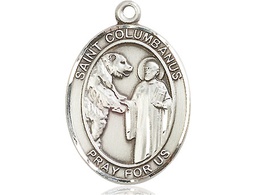 [7321SS] Sterling Silver Saint Columbanus Medal