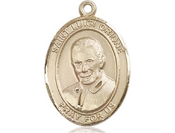 [7326GF] 14kt Gold Filled Saint Luigi Orione Medal