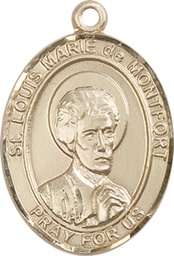 [7330GF] 14kt Gold Filled Saint Louis Marie de Montfort Medal