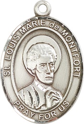[7330SS] Sterling Silver Saint Louis Marie de Montfort Medal
