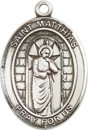 [7331SS] Sterling Silver Saint Matthias the Apostle Medal