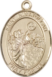 [7339GF] 14kt Gold Filled Saint Nimatullah Medal