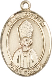 [7342GF] 14kt Gold Filled Saint Anselm of Canterbury Medal