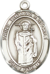 [7344SS] Sterling Silver Saint Thomas A Becket Medal