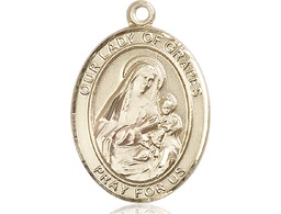 [7347GF] 14kt Gold Filled Our Lady of Grapes Medal