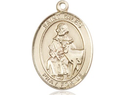 [7349GF] 14kt Gold Filled Saint Giles Medal