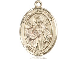 [7351GF] 14kt Gold Filled Saint Januarius Medal