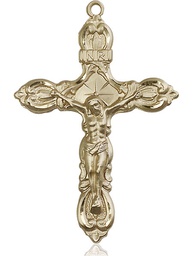 [0646KT] 14kt Gold Crucifix Medal