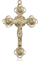 [0654KT] 14kt Gold Crucifix Medal