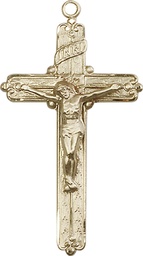 [0655KT] 14kt Gold Crucifix Medal