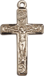 [0672KT] 14kt Gold Crucifix Medal