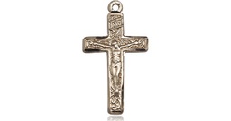 [0672KT] 14kt Gold Crucifix Medal