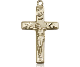 [2185KT] 14kt Gold Crucifix Medal