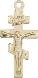 [5424KT] 14kt Gold Crucifix Medal