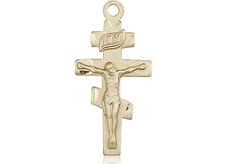 [5424KT] 14kt Gold Crucifix Medal