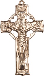[5460KT] 14kt Gold Celtic Crucifix Medal